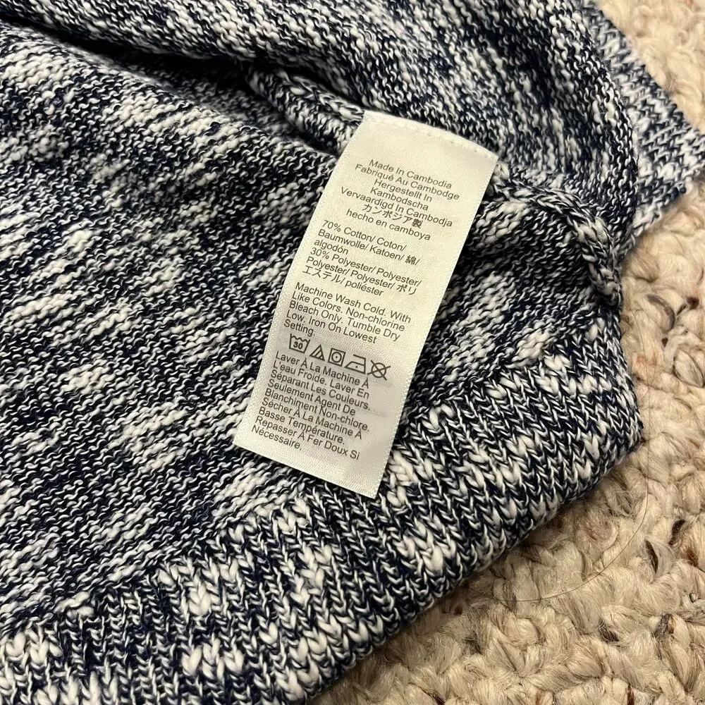 NWT J Crew Beach Sweater Tank Sz 3X Antique Navy Coastal Casual Cotton